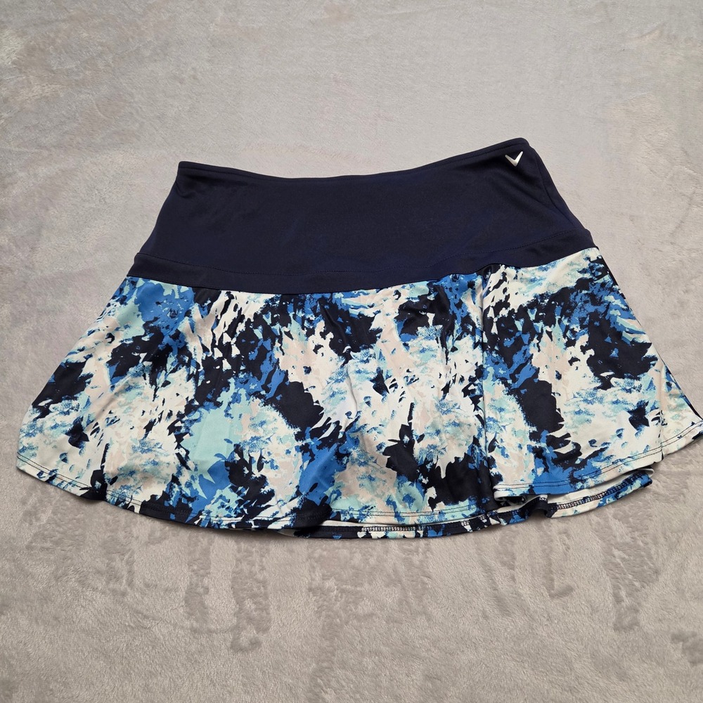 Callaway Opti-Dri Golf Skort Womens Medium Navy Blue Abstract Print